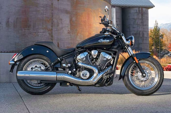 Indian Scout side profile static in field